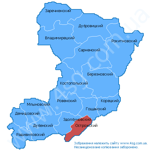 Карта ровенской области украина