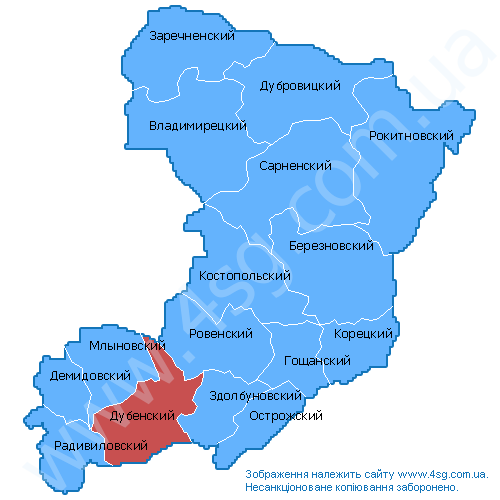 Карта ровенской области украина