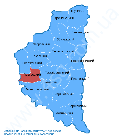 Карта тернопольской области