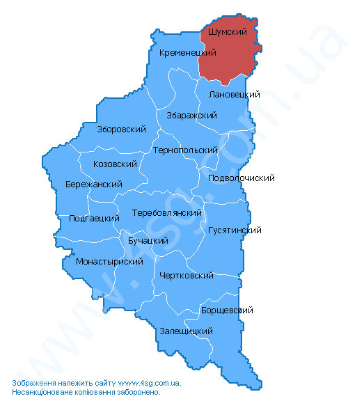 Карта тернопольской области