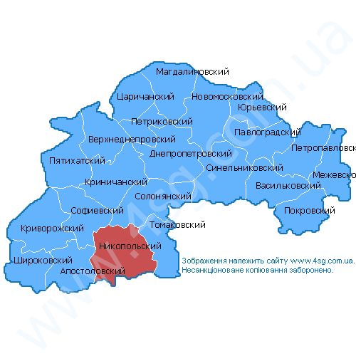 Днепропетровская область карта подробная